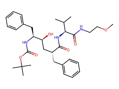 2-Oxa-5,8,14-triazapentadecan-15-oic acid, 12-hydroxy-7-(1-methylethyl)-6,9-dioxo-10,13-bis(phenylmethyl)-, 1,1-dimethylethyl ester, (7S-(7R*,10S*,12R*,13R*))- structure