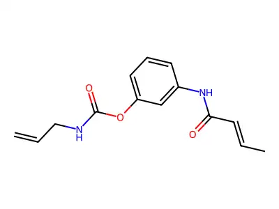 [3-(but-2-enoylamino)phenyl] N-prop-2-enylcarbamate structure