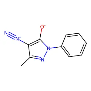 4-Diazonio-5-methyl-2-phenylpyrazol-3-olate structure