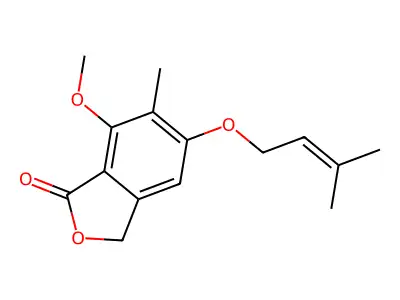 5-(3',3'-Dimethylallyloxy)-7-methoxy-6-methylphthalide structure