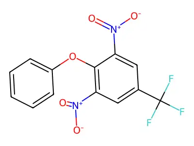 1,3-Dinitro-2-phenoxy-5-(trifluoromethyl)benzene structure