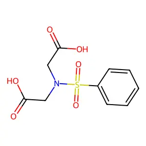 2-[Benzenesulfonyl(carboxymethyl)amino]acetic acid structure