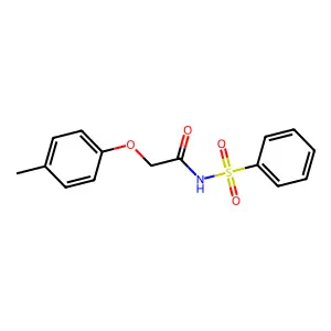 2-(4-methylphenoxy)-N-(phenylsulfonyl)acetamide structure