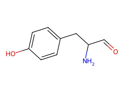 2-Amino-3-(4-hydroxyphenyl)propanal structure