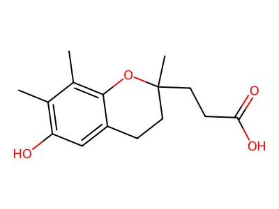 2,7,8-Trimethyl-2-(beta-carboxyethyl)-6-hydroxychroman structure