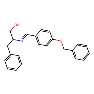 2-((p-(Benzyloxy)benzylidene)amino)-3-phenyl-1-propanol structure