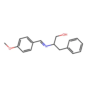 2-((p-Methoxybenzylidene)amino)-3-phenyl-1-propanol structure