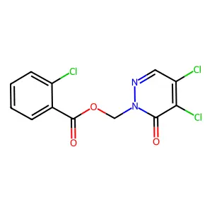 [4,5-dichloro-6-oxo-1(6H)-pyridazinyl]methyl 2-chlorobenzenecarboxylate structure