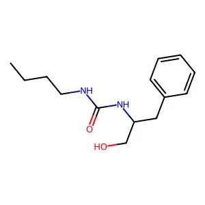 Urea, 1-butyl-3-(alpha-(hydroxymethyl)phenethyl)- structure