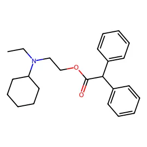 Acetic acid, diphenyl-, 2-(cyclohexylethylamino)ethyl ester structure