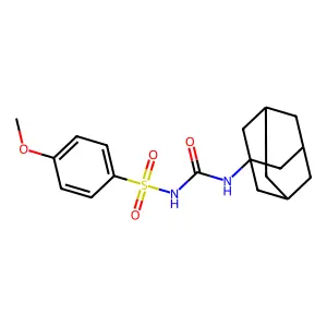4-Methoxy-N-[(tricyclo[3.3.1.1~3,7~]decan-1-yl)carbamoyl]benzene-1-sulfonamide structure