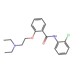 Benzanilide, 2'-chloro-2-(2-(diethylamino)ethoxy)- structure