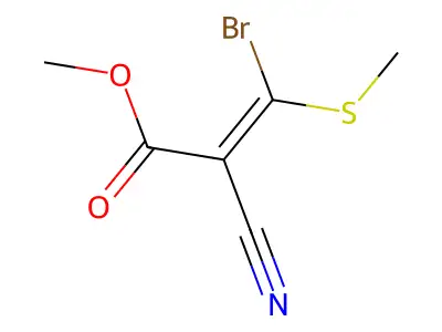 Methyl 3-bromo-2-cyano-3-(methylthio)-2-propenoate structure