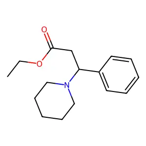 Ethyl 3-phenyl-3-(piperidin-1-YL)propanoate structure