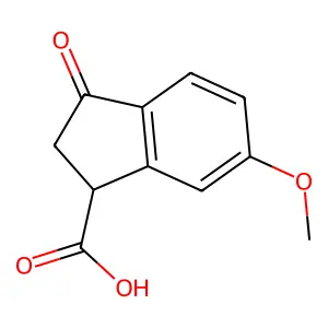 1H-Indene-1-carboxylic acid, 2,3-dihydro-6-methoxy-3-oxo- structure