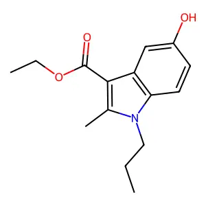ethyl 5-hydroxy-2-methyl-1-propyl-1H-indole-3-carboxylate structure