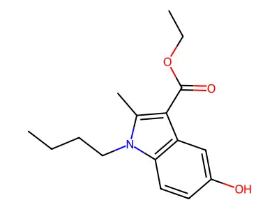 Ethyl 1-butyl-5-hydroxy-2-methyl-1H-indole-3-carboxylate structure