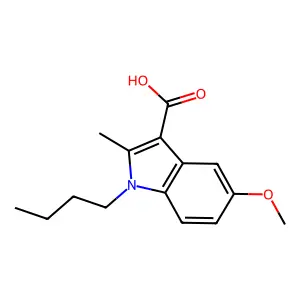 1-butyl-5-methoxy-2-methyl-1H-indole-3-carboxylic acid structure