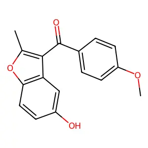 (5-Hydroxy-2-methyl-1-benzofuran-3-yl)(4-methoxyphenyl)methanone structure