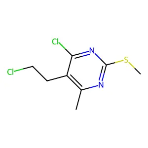 4-Chloro-5-(2-chloroethyl)-6-methyl-2-(methylthio)pyrimidine structure