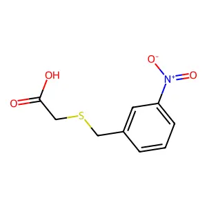 [(3-Nitrobenzyl)thio]acetic acid structure