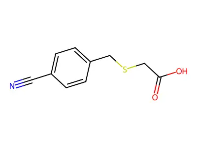 2-{[(4-Cyanophenyl)methyl]sulfanyl}acetic acid structure