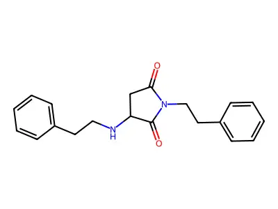 1-(2-Phenylethyl)-3-[(2-phenylethyl)amino]pyrrolidine-2,5-dione structure
