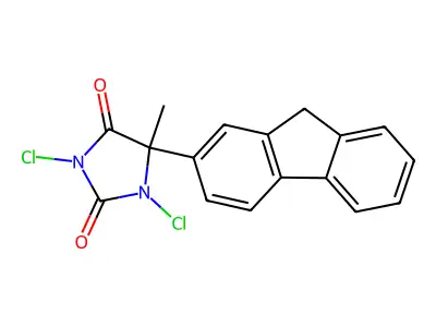 1,3-Dichloro-5-(2-fluorenyl)-5-methylhydantoin structure