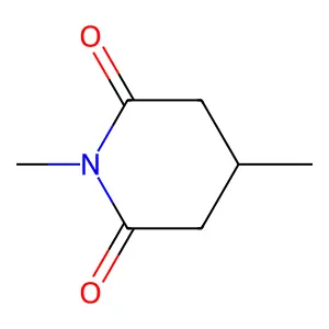Glutarimide, N,3-dimethyl- structure