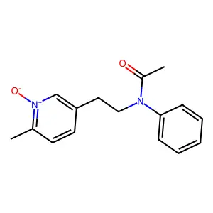 N-[2-(6-methyl-1-oxidopyridin-1-ium-3-yl)ethyl]-N-phenylacetamide structure