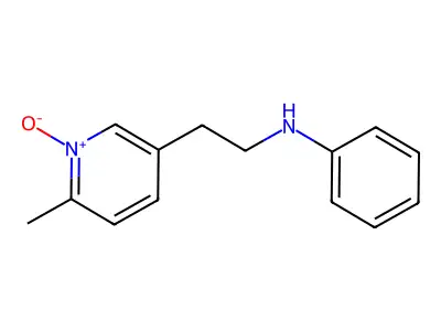 N-[2-(6-methyl-1-oxidopyridin-1-ium-3-yl)ethyl]aniline structure