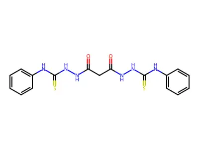 1-[[3-Oxo-3-[2-(phenylcarbamothioyl)hydrazinyl]propanoyl]amino]-3-phenylthiourea structure