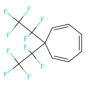 7,7-Bis(1,1,2,2,2-pentafluoroethyl)cyclohepta-1,3,5-triene structure