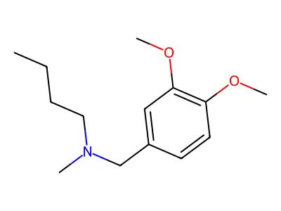N-(3,4-dimethoxybenzyl)-N-methylbutan-1-amine structure