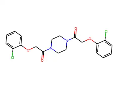 1,4-Bis((o-chlorophenoxy)acetyl)piperazine structure
