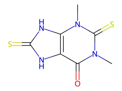 Theophylline, 8-mercapto-2-thio- structure