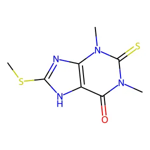 2-Thio-8-methylthiotheophylline structure