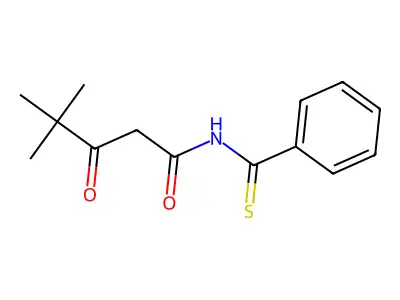 Pentanamide, 4,4-dimethyl-3-oxo-N-(phenylthioxomethyl)- structure