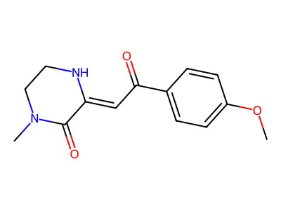 3-[2-(4-Methoxyphenyl)-2-oxoethylidene]-1-methylpiperazin-2-one structure