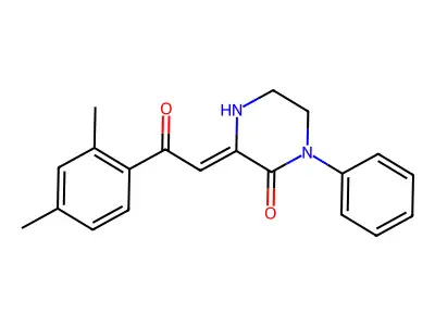 3-[2-(2,4-Dimethylphenyl)-2-oxoethylidene]-1-phenylpiperazin-2-one structure