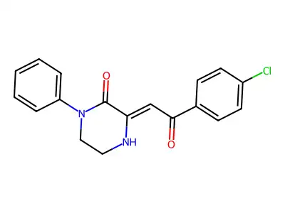 3-[2-(4-Chlorophenyl)-2-oxoethylidene]-1-phenylpiperazin-2-one structure