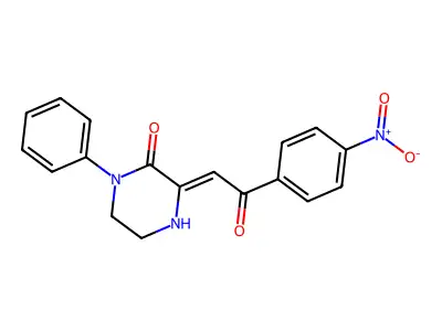 3-[2-(4-Nitrophenyl)-2-oxoethylidene]-1-phenylpiperazin-2-one structure
