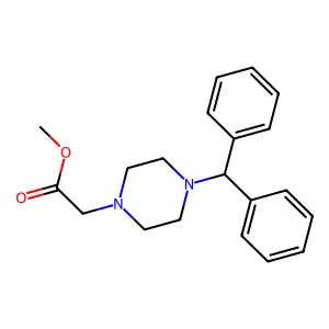 Methyl 2-(4-benzhydrylpiperazin-1-yl)acetate structure