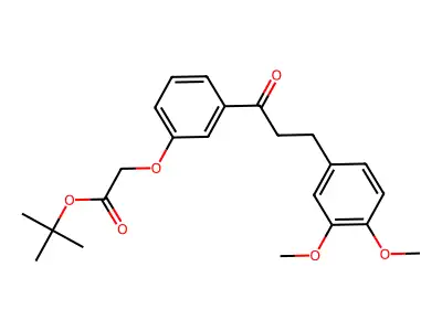 tert-Butyl 2-(3-(3-(3,4-dimethoxyphenyl)propanoyl)phenoxy)acetate structure