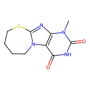 1-Methyl-6,7,8,9-tetrahydropurino[8,7-b][1,3]thiazepine-2,4-dione structure