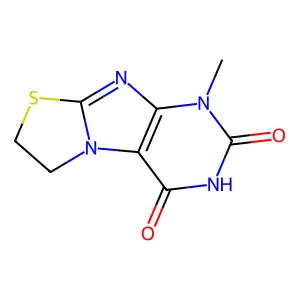 1-Methyl-6,7-dihydro[1,3]thiazolo[2,3-f]purine-2,4(1H,3H)-dione structure