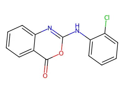 2-(2-chloroanilino)-4H-3,1-benzoxazin-4-one structure