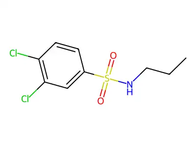 3,4-dichloro-N-propylbenzene-1-sulfonamide structure