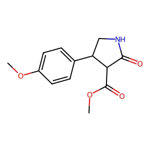 Methyl (3R,4S)-4-(4-methoxyphenyl)-2-oxo-pyrrolidine-3-carboxylate structure