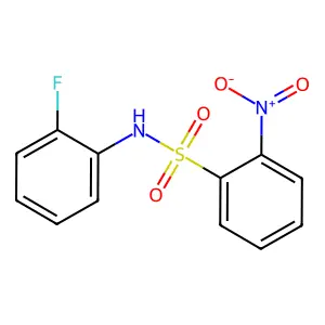 N-(2-fluorophenyl)-2-nitrobenzenesulfonamide structure